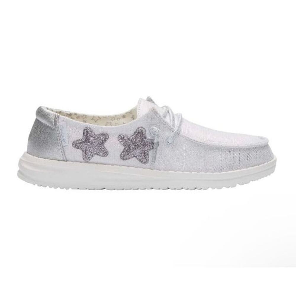 Hey Dude Children's Wendy Silver Star Shoes girls 11